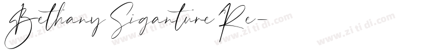Bethany Siganture Re字体转换